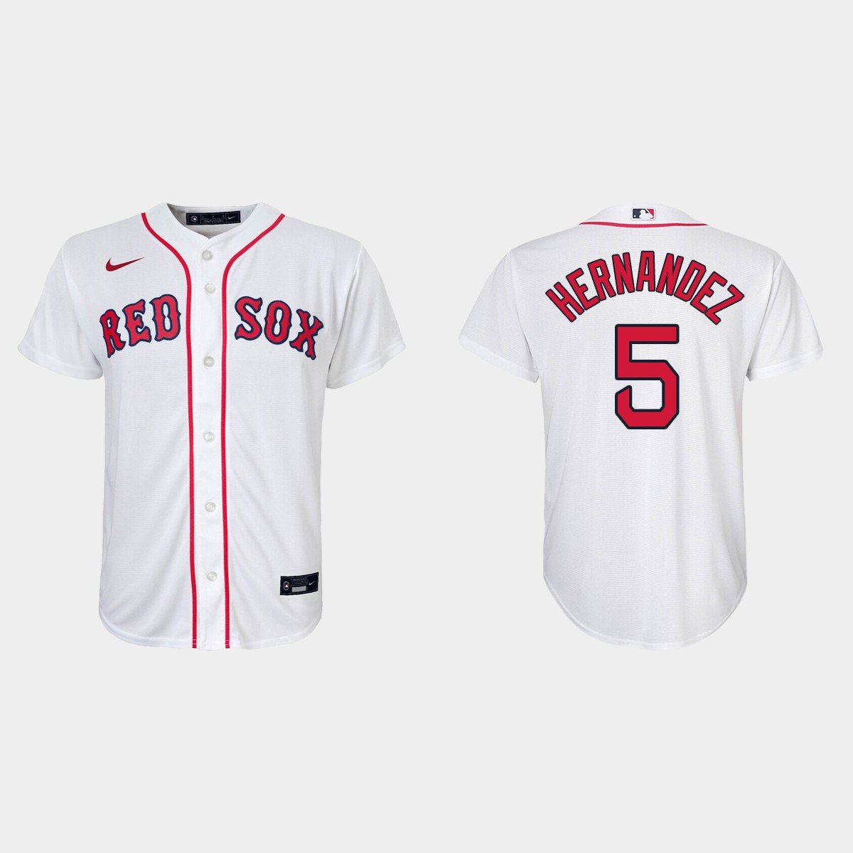 Youth Boston Red Sox Kike Hernandez White Home Jersey