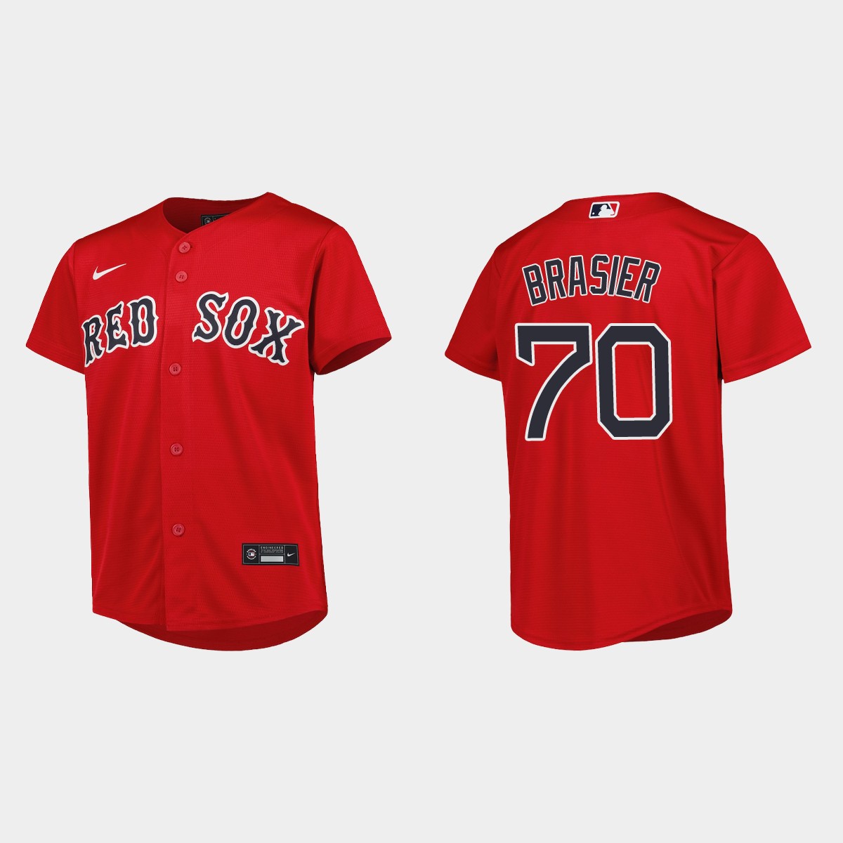Youth Boston Red Sox Ryan Brasier Red Alternate Jersey