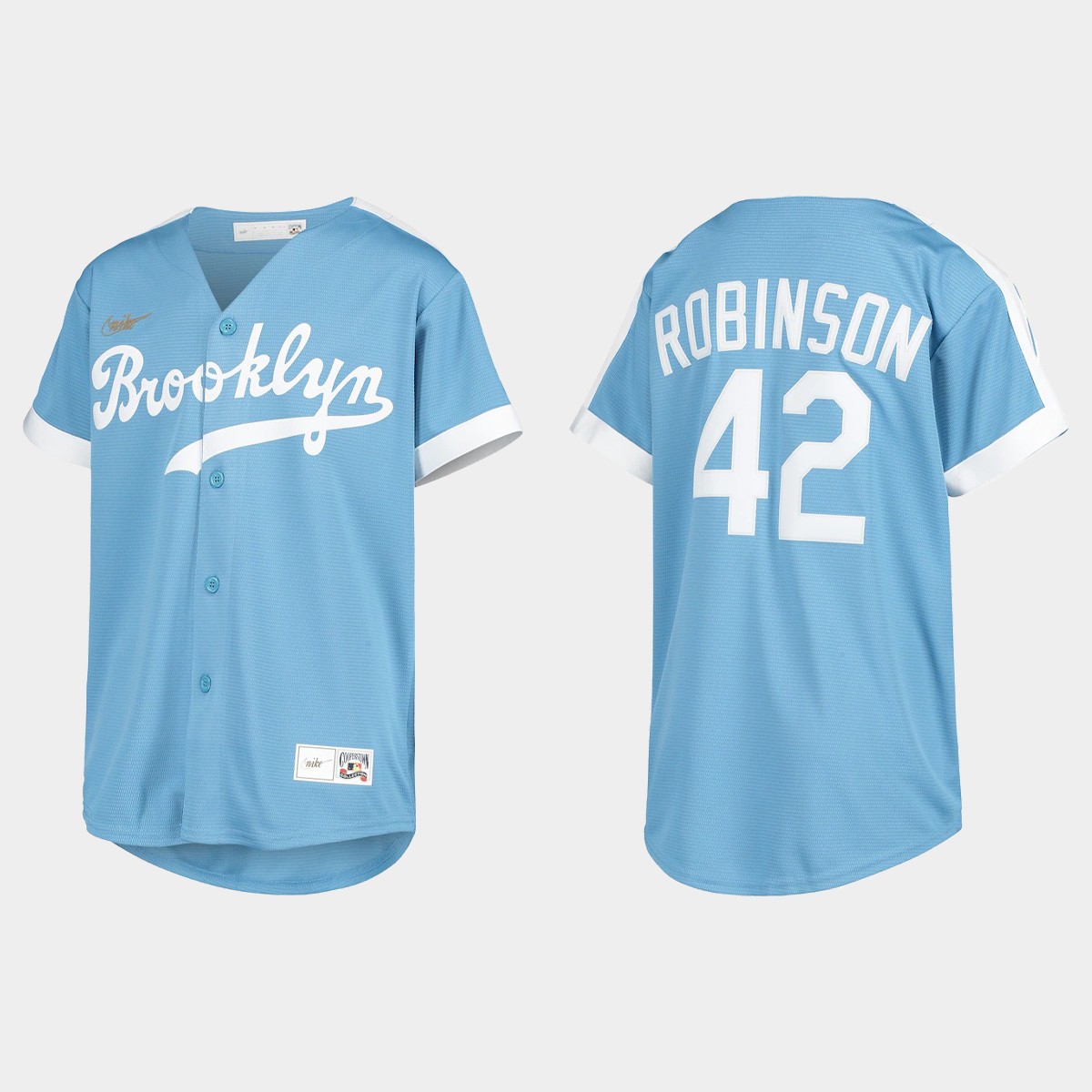 Youth Brooklyn Dodgers Jackie Robinson Light Blue Cooperstown Collection Alternate Jersey