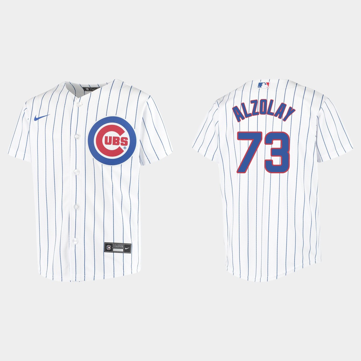 Youth Chicago Cubs #73 Adbert Alzolay White Home Jersey