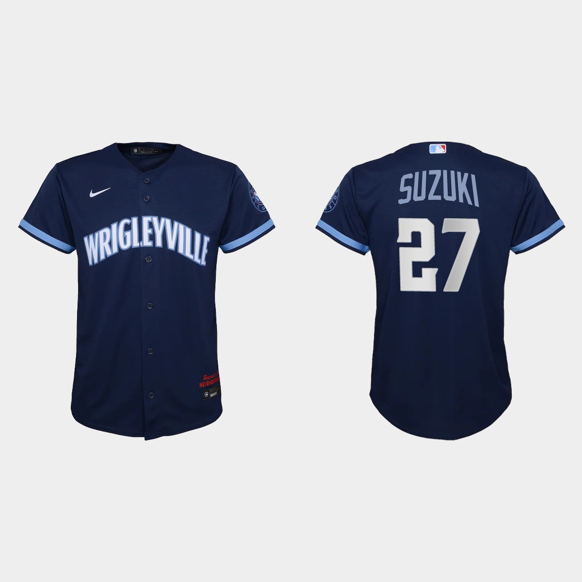 Youth Chicago Cubs Seiya Suzuki Navy City Connect Jersey