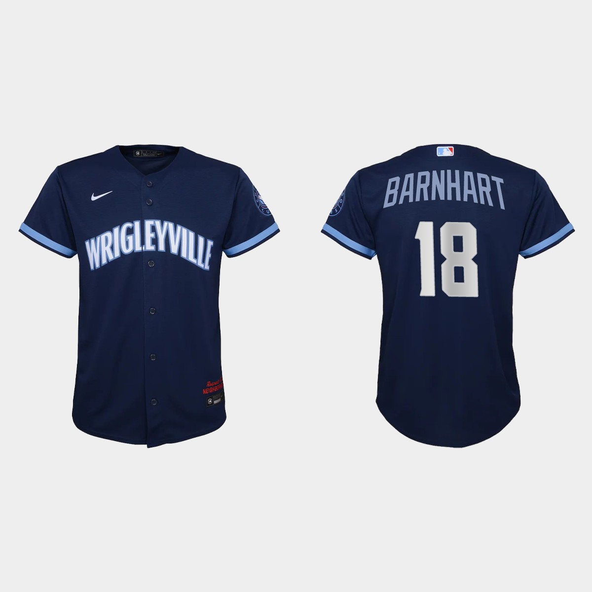 Youth Chicago Cubs Tucker Barnhart Navy City Connect Jersey