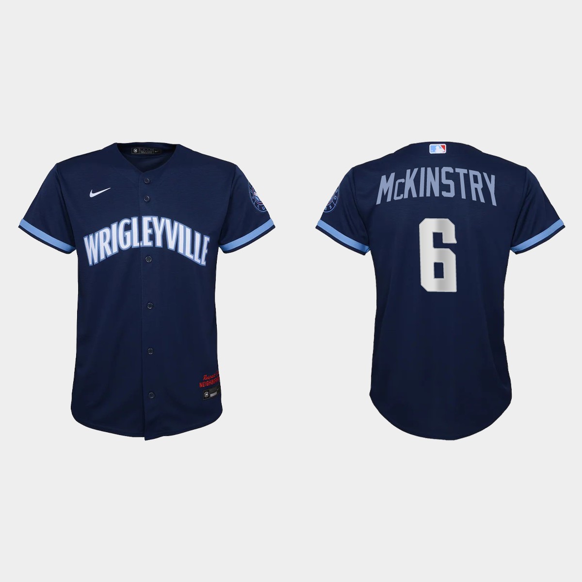 Youth Chicago Cubs Zach McKinstry Navy City Connect Jersey