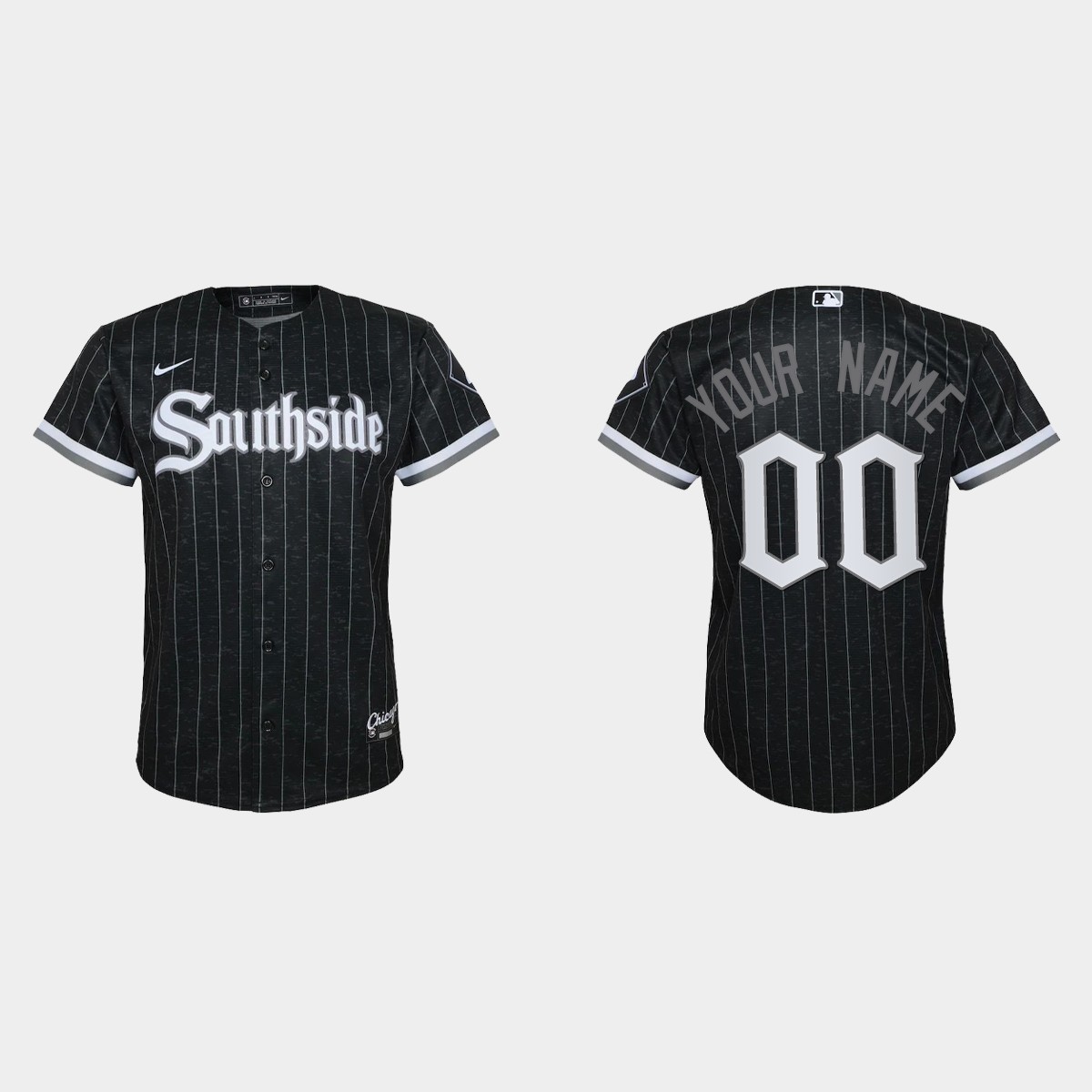 Youth Chicago White Sox #00 Custom Black City Connect Jersey
