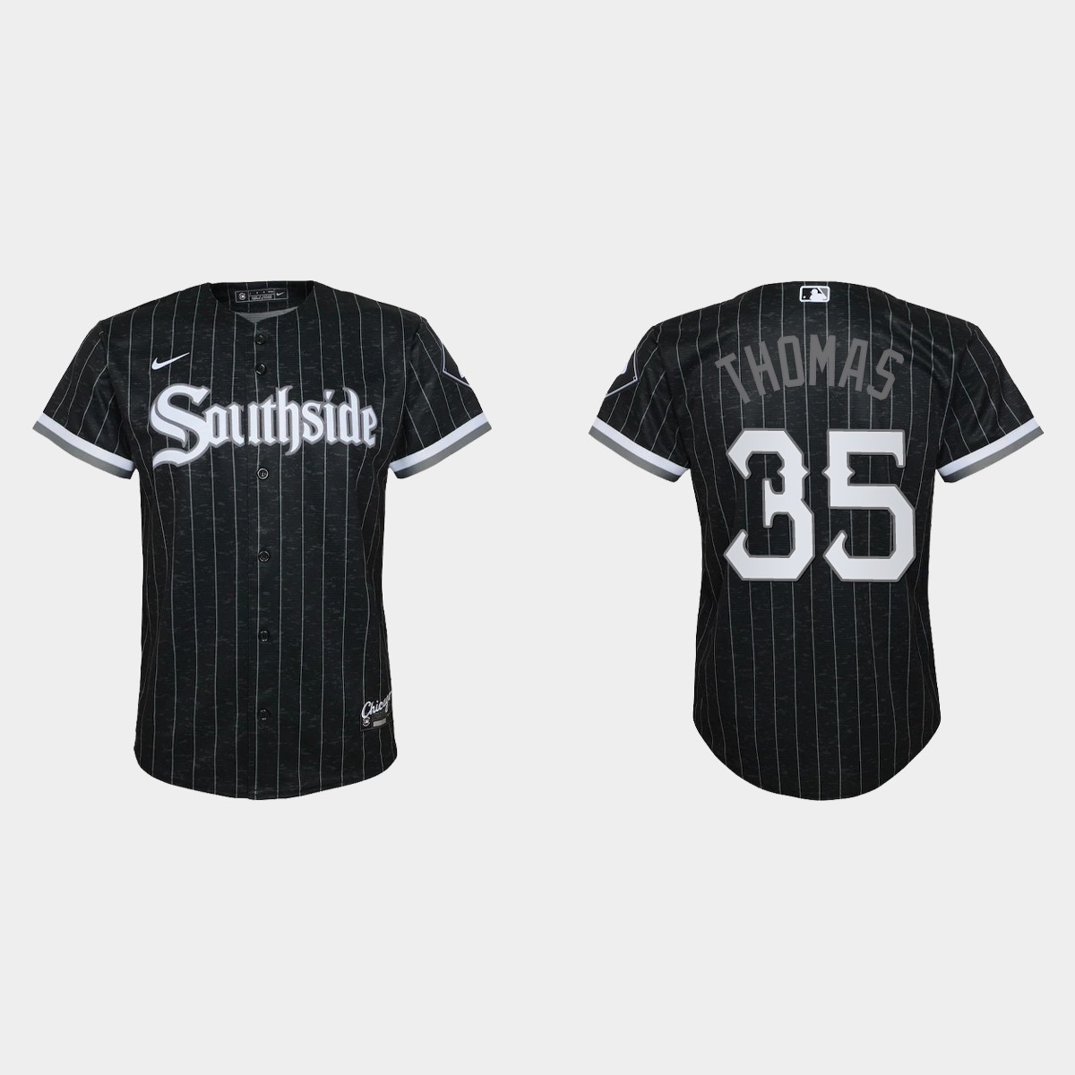 Youth Chicago White Sox #35 Frank Thomas Black City Connect Jersey