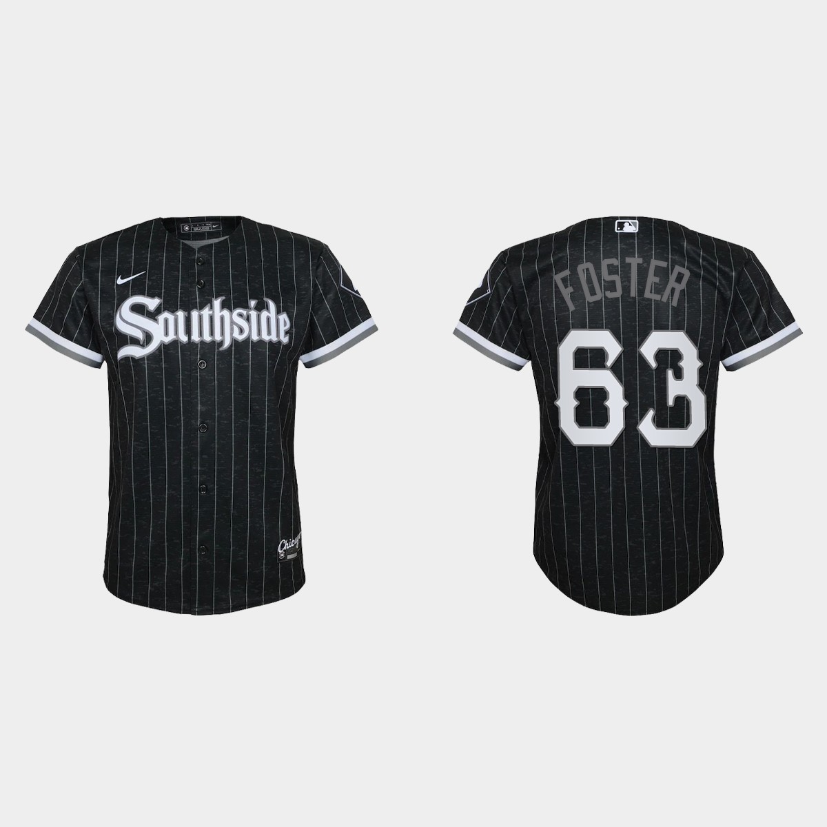Youth Chicago White Sox #63 Matt Foster Black City Connect Jersey