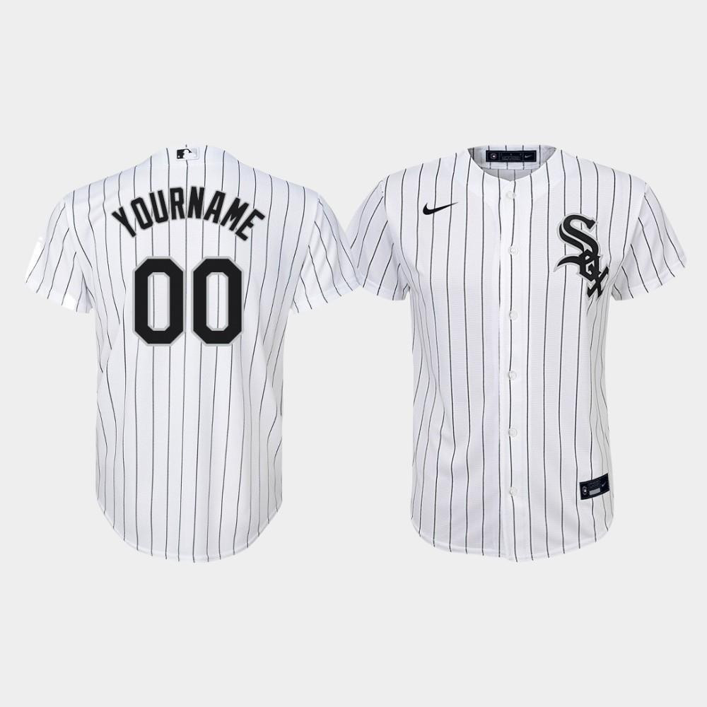 Youth Chicago White Sox Custom 00 White Home Jersey