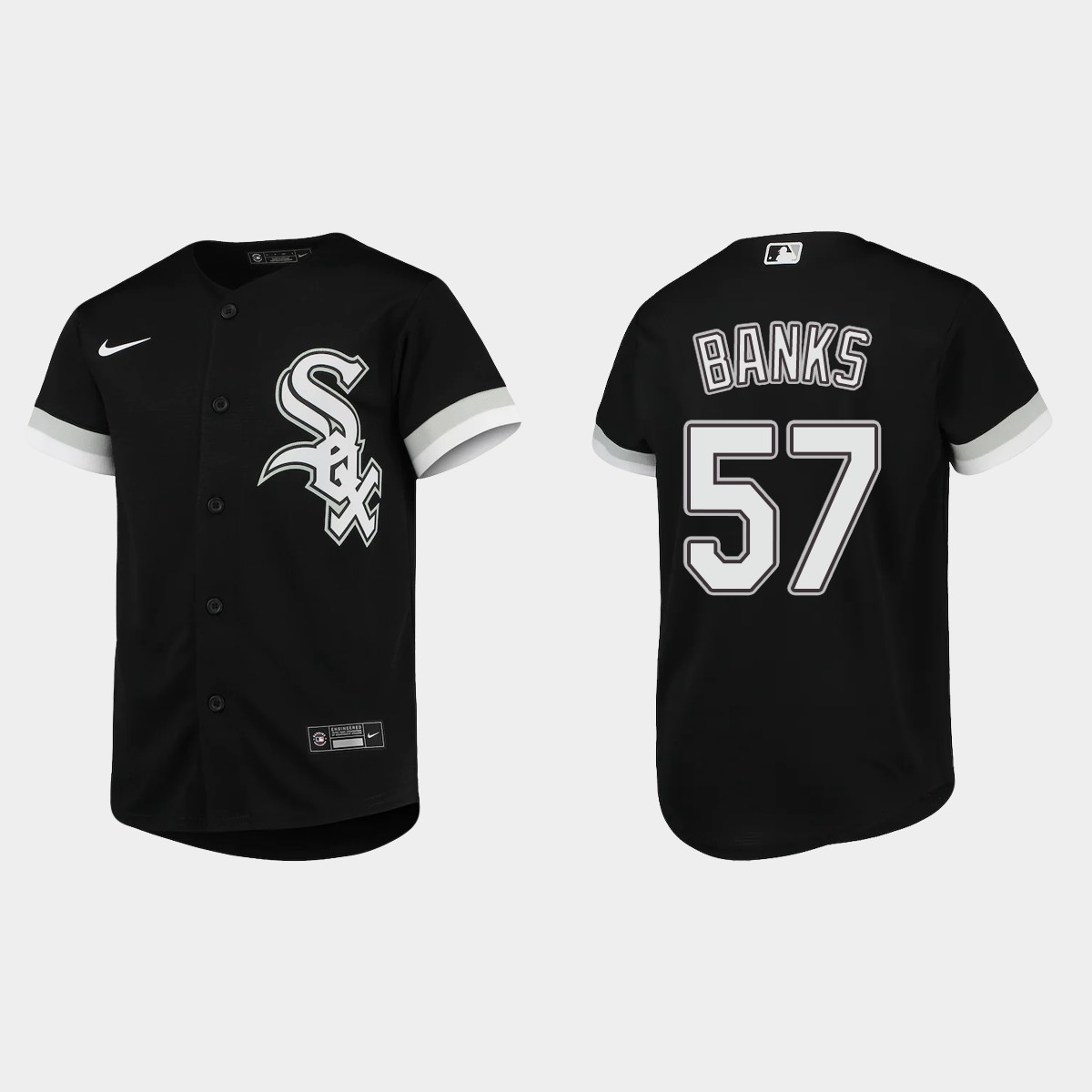Youth Chicago White Sox Tanner Banks Black Alternate Jersey