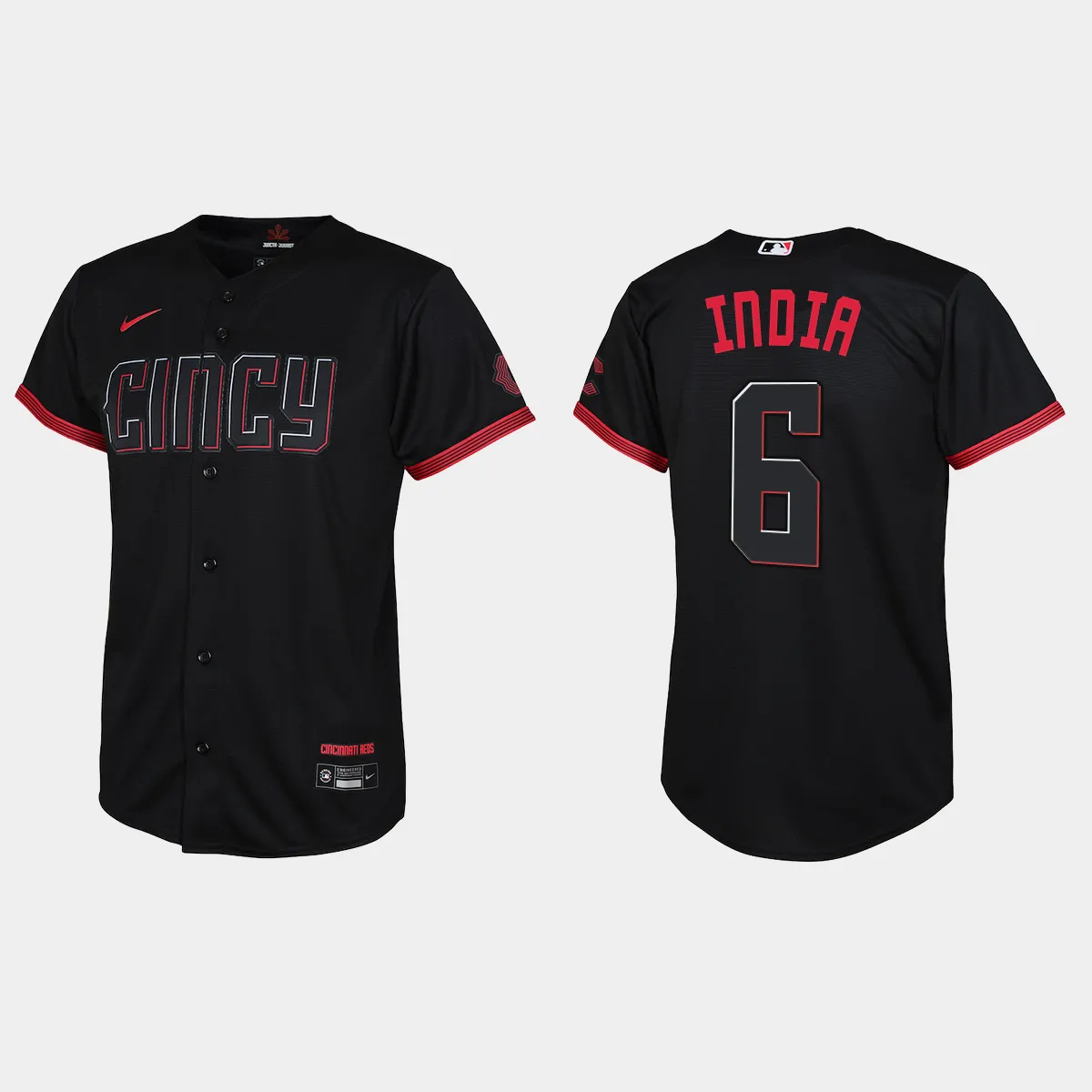 Youth Cincinnati Reds Jonathan India Black City Connect Jersey