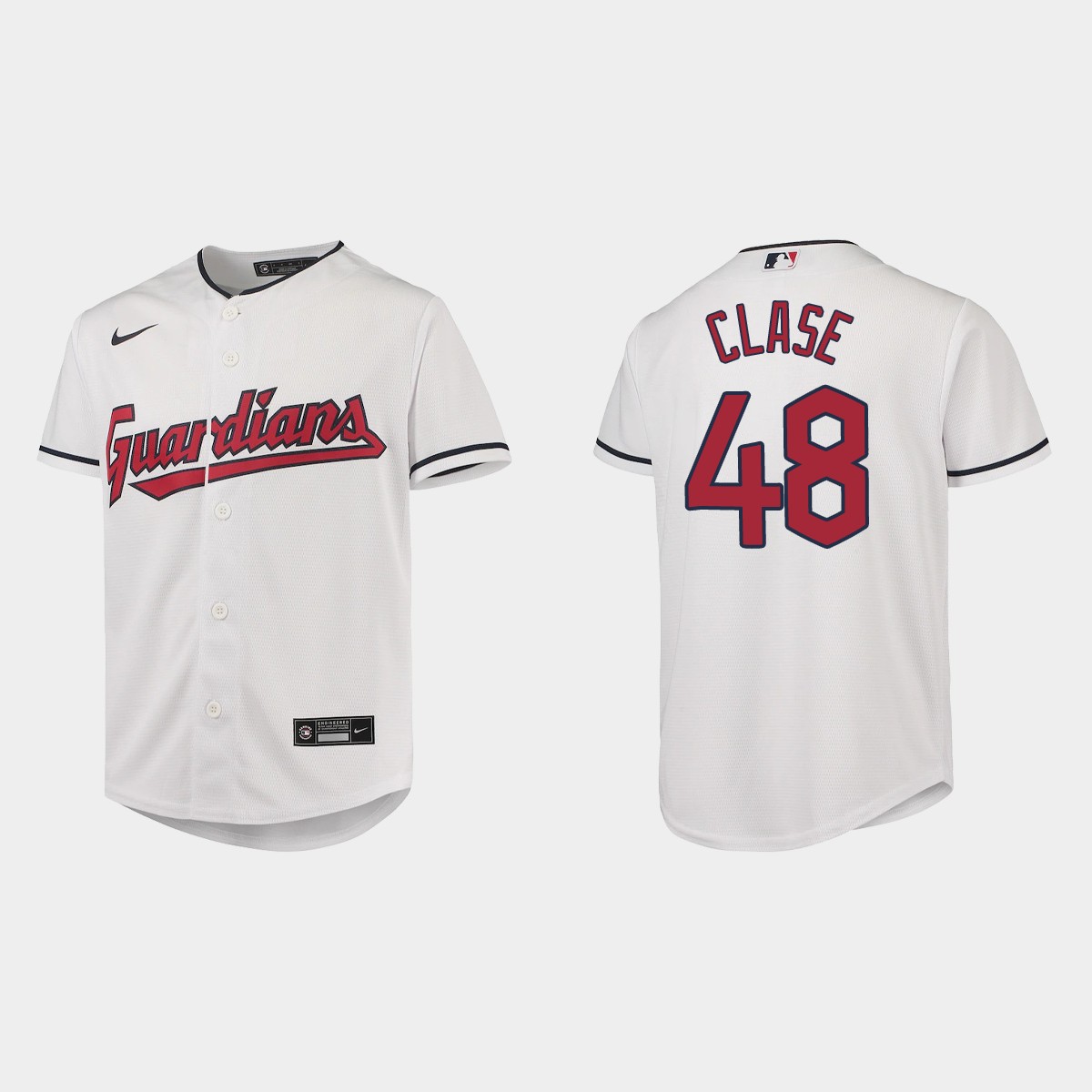 Youth Cleveland Guardians Emmanuel Clase White Jersey