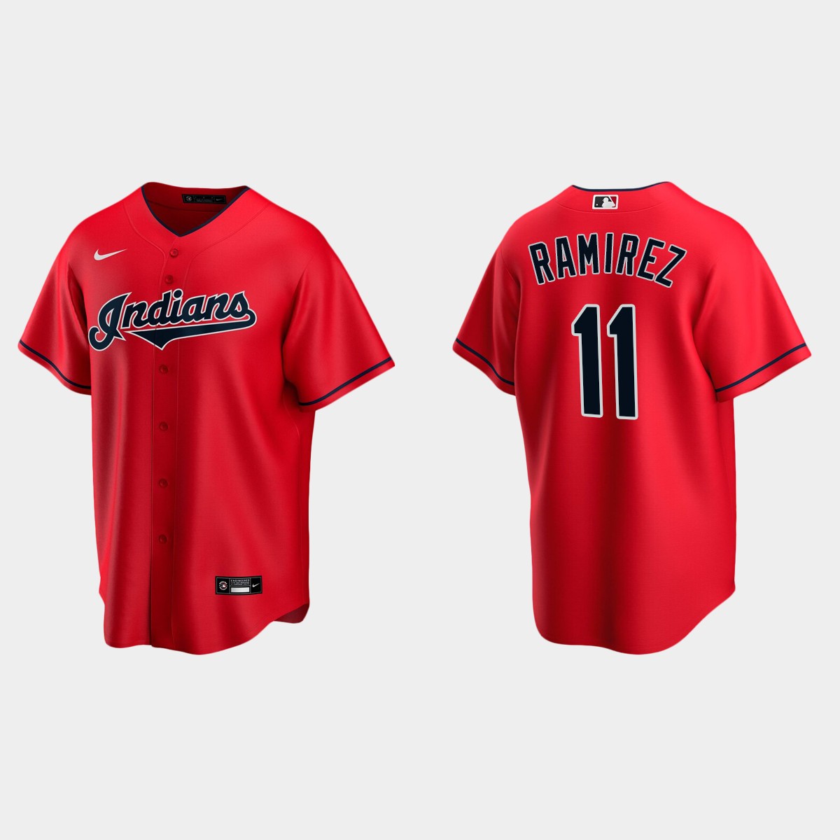 Youth Cleveland Indians #11 Jose Ramirez Red Alternate Jersey