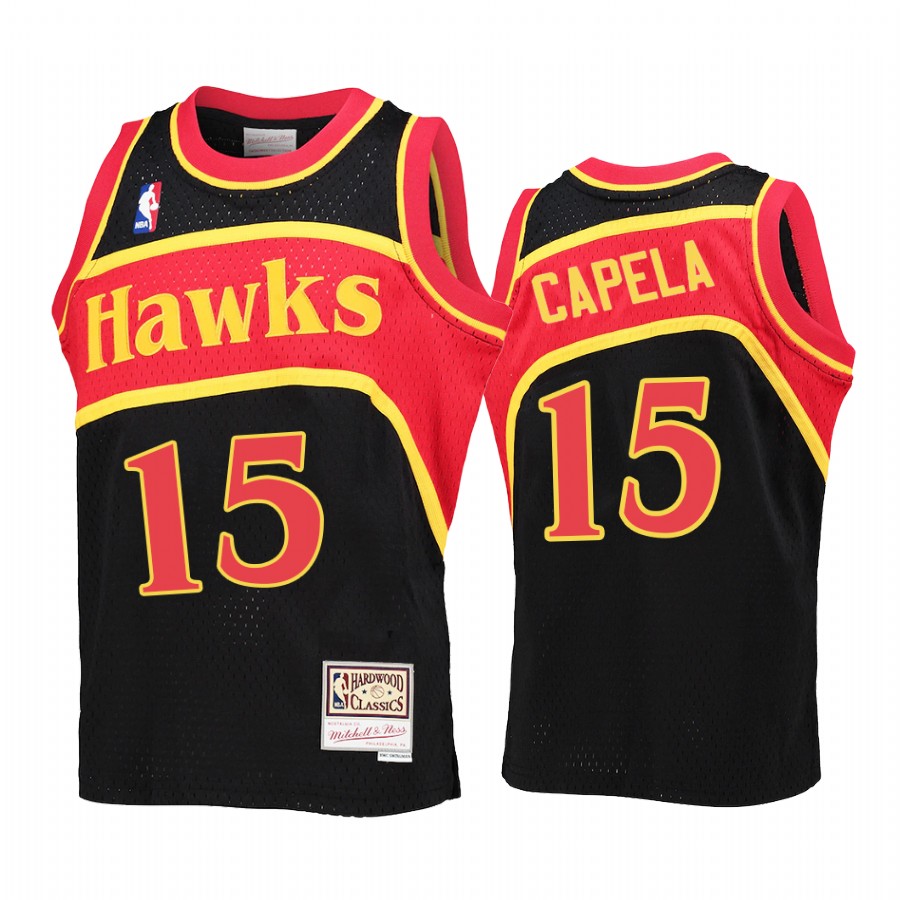 Youth Clint Capela Atlanta Hawks Black Reload Jersey Throwback