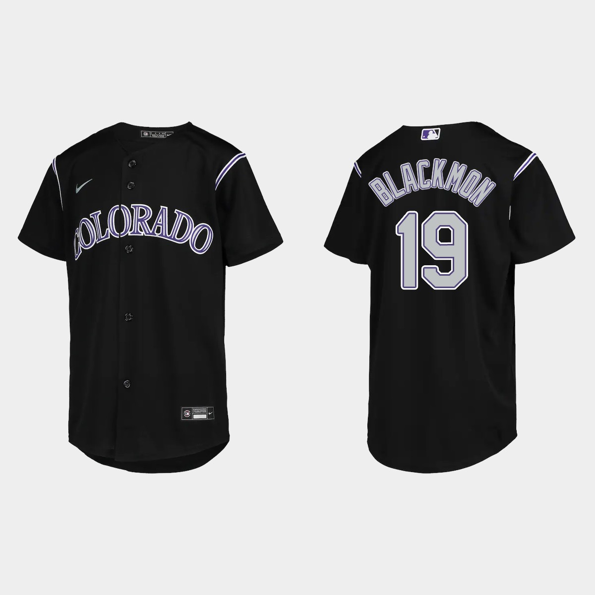 Youth Colorado Rockies Charlie Blackmon Black Jersey