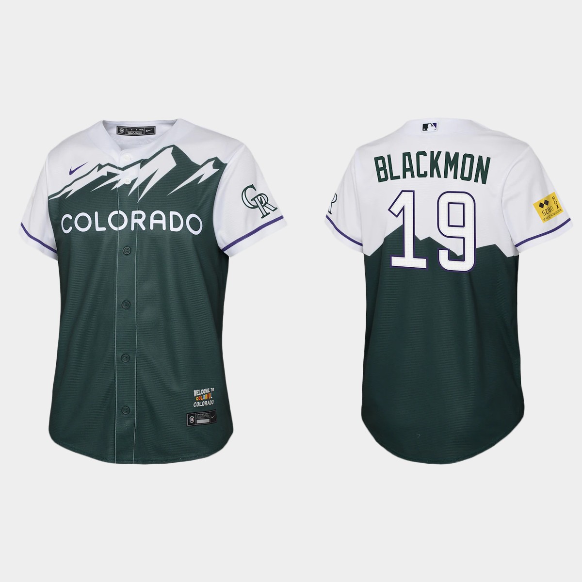 Youth Colorado Rockies Charlie Blackmon Green City Connect Jersey