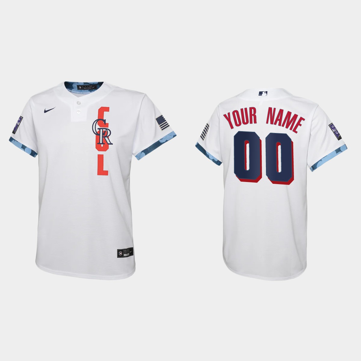Youth Colorado Rockies Custom White All-Star Game Jersey