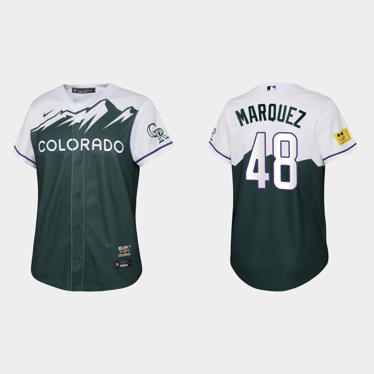 Youth Colorado Rockies German Marquez Green City Connect Jersey