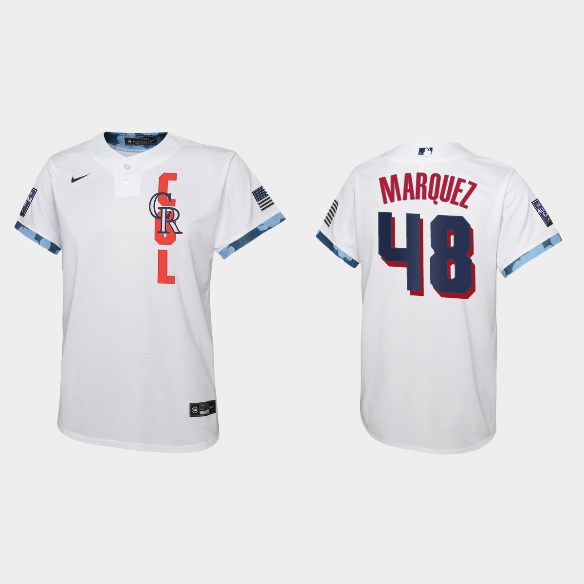 Youth Colorado Rockies German Marquez White All-Star Game Jersey