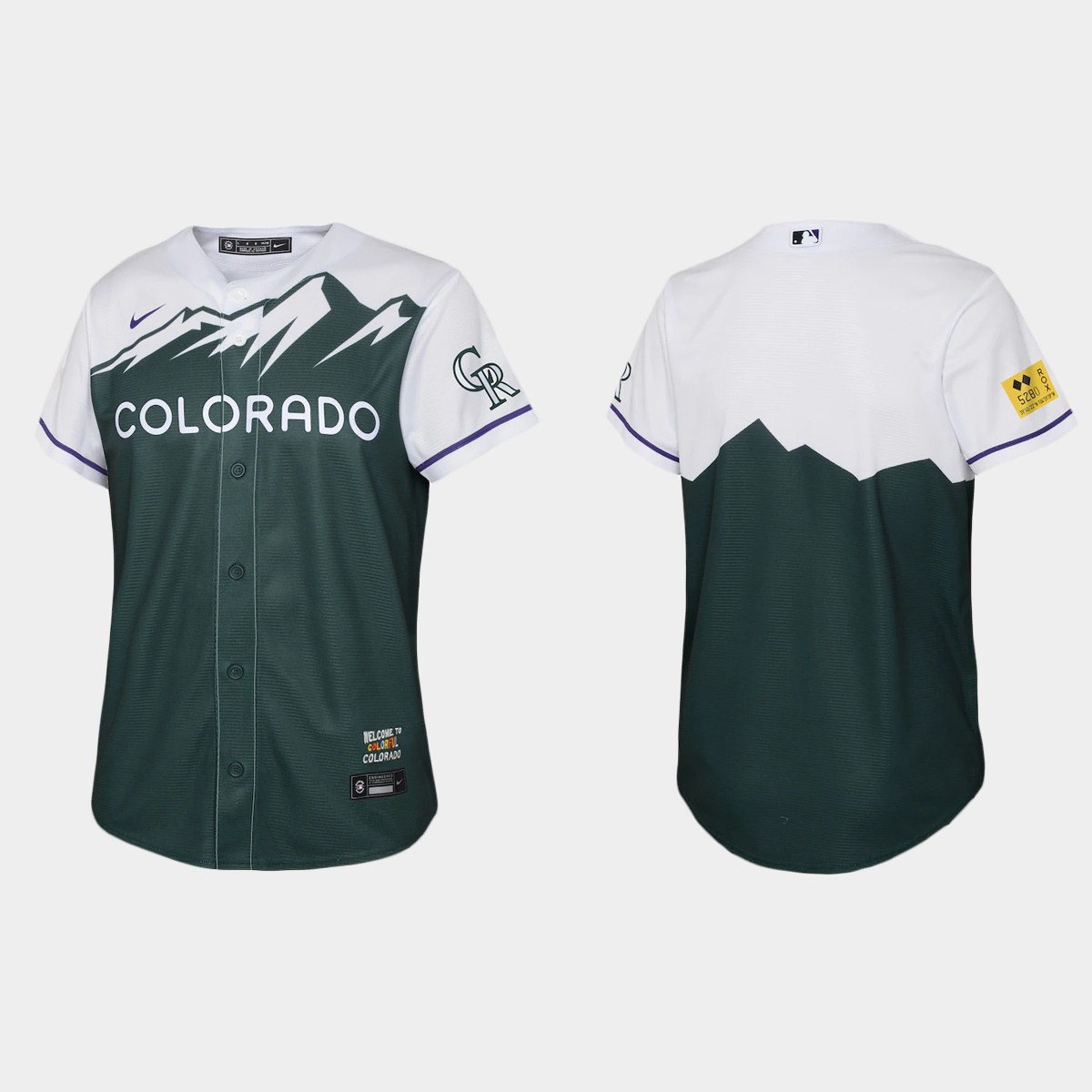 Youth Colorado Rockies Green City Connect Jersey