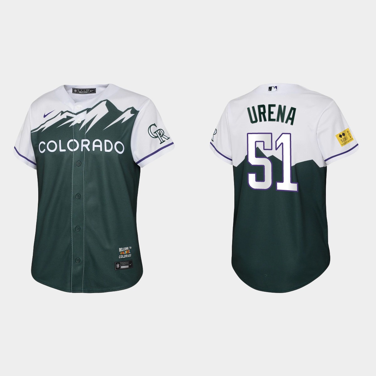 Youth Colorado Rockies Jose Urena Green City Connect Jersey