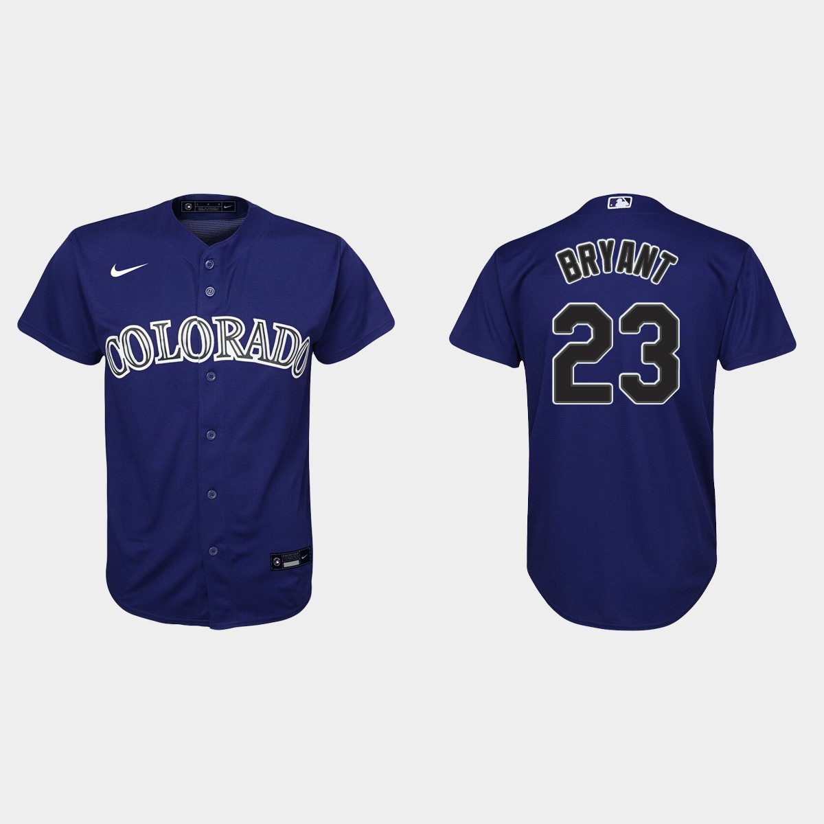 Youth Colorado Rockies Kris Bryant Purple Alternate Jersey