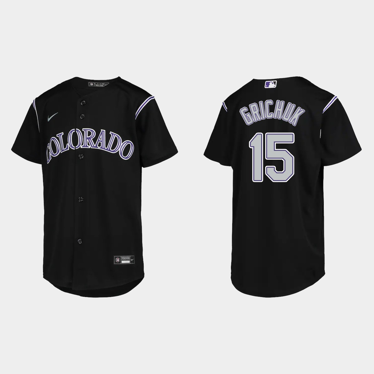Youth Colorado Rockies Randal Grichuk Black Jersey