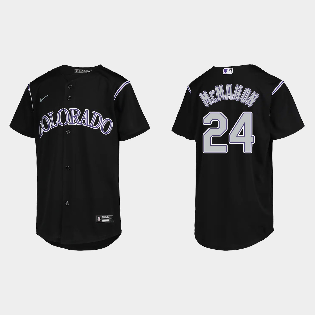 Youth Colorado Rockies Ryan McMahon Black Jersey