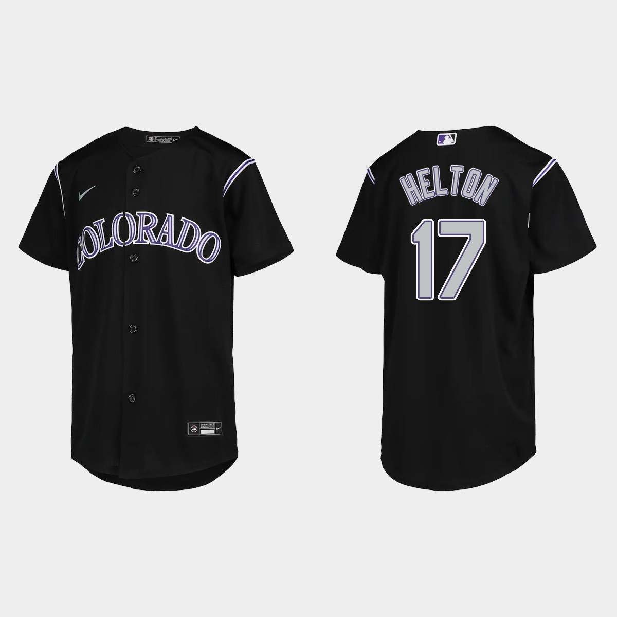 Youth Colorado Rockies Todd Helton Black Jersey