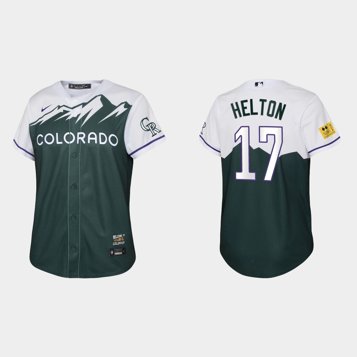 Youth Colorado Rockies Todd Helton Green City Connect Jersey