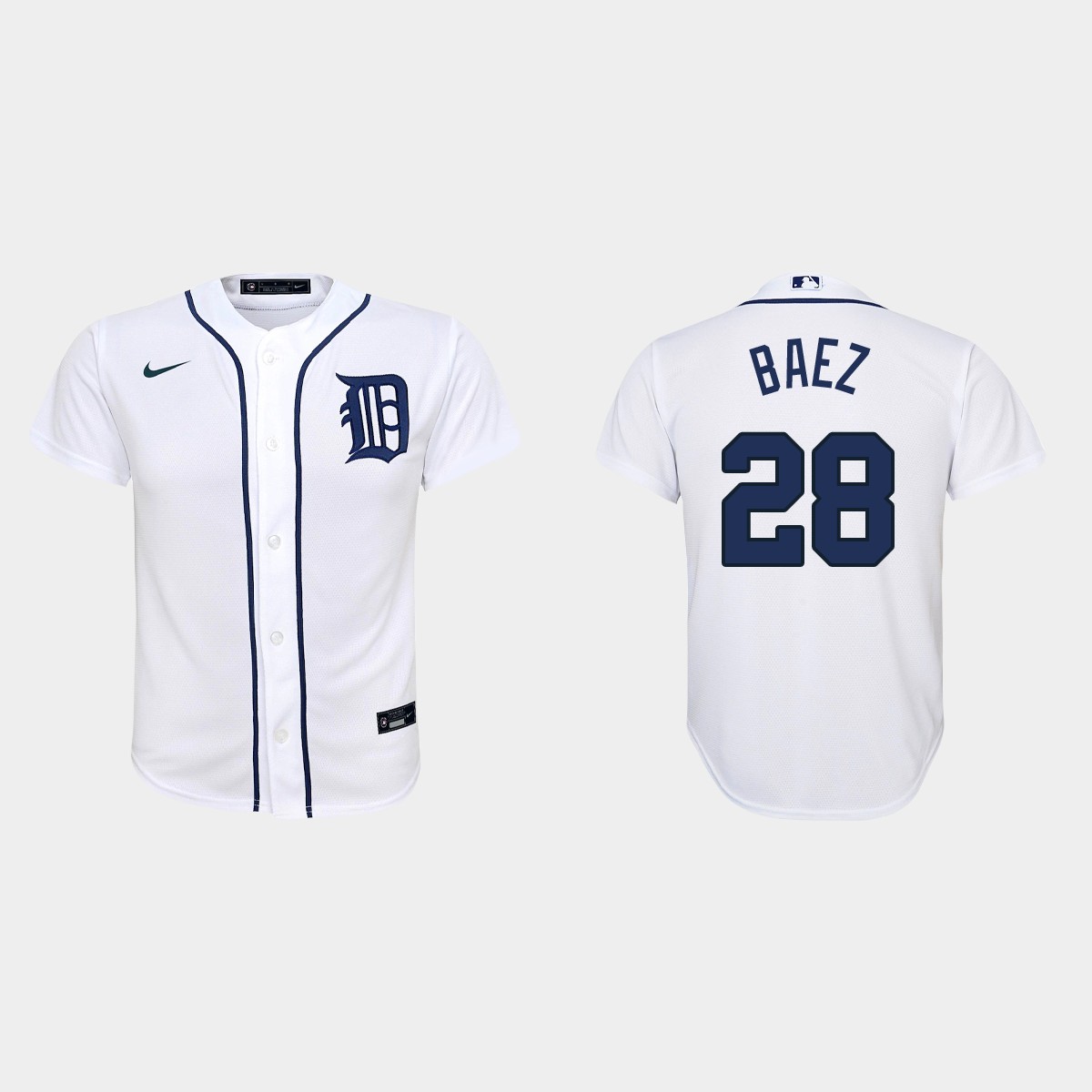 Youth Detroit Tigers Javier Baez White Home Jersey