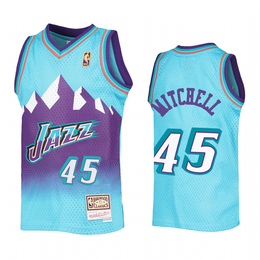 Youth Donovan Mitchell Utah Jazz Blue Reload Jersey Throwback