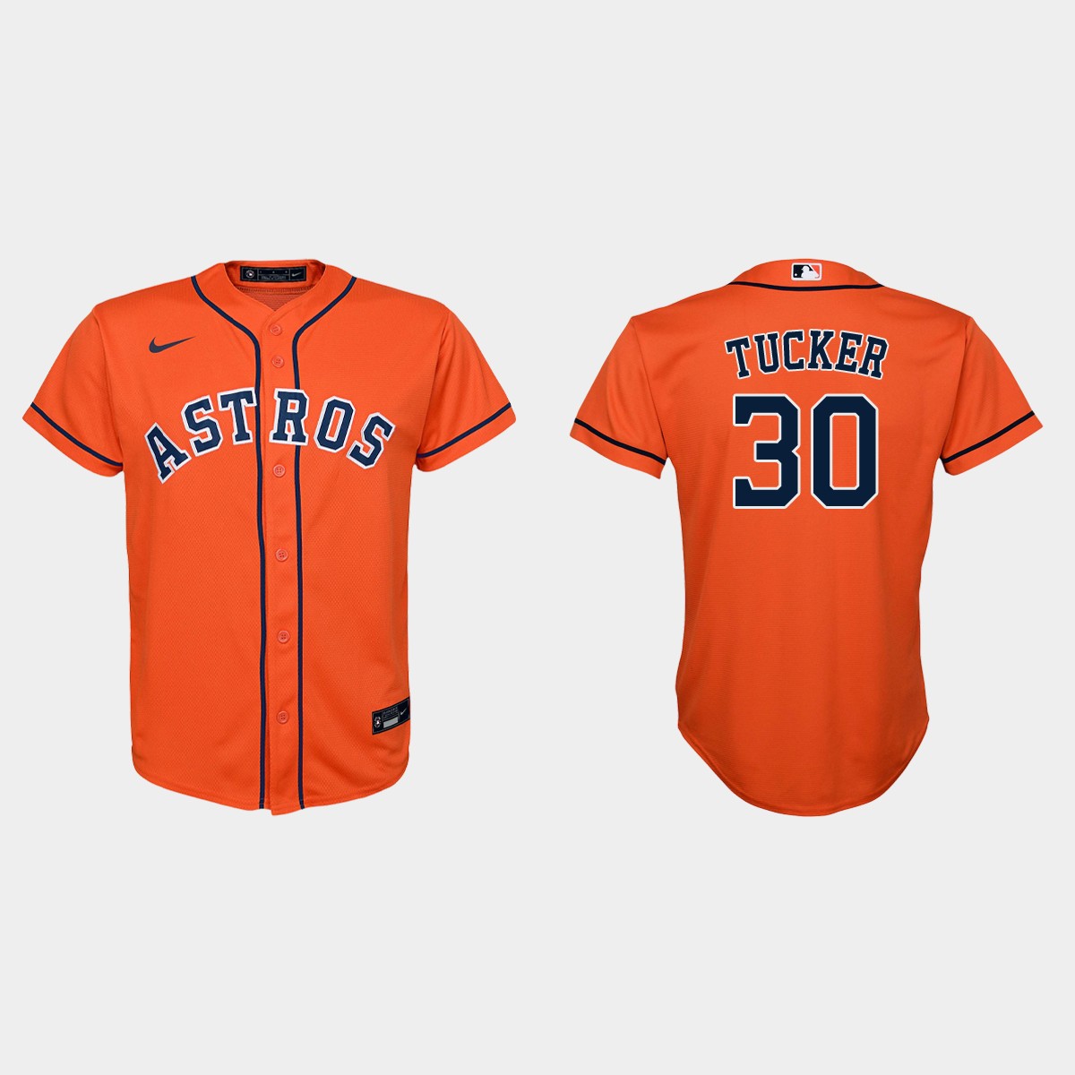 Youth Houston Astros #30 Kyle Tucker Orange Alternate Jersey