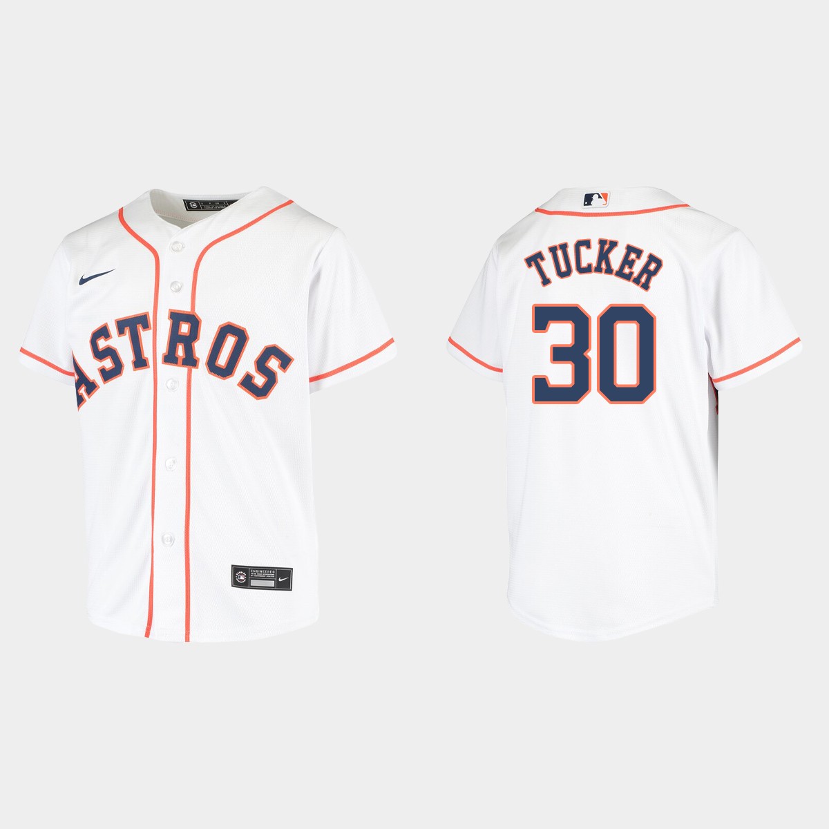 Youth Houston Astros #30 Kyle Tucker White Home Jersey