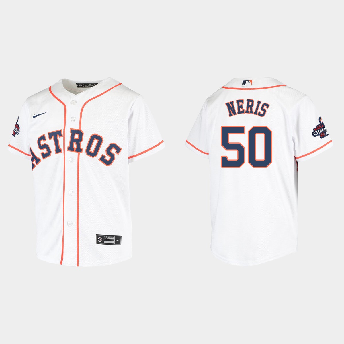 Youth Houston Astros Hector Neris White World Series Champions Jersey