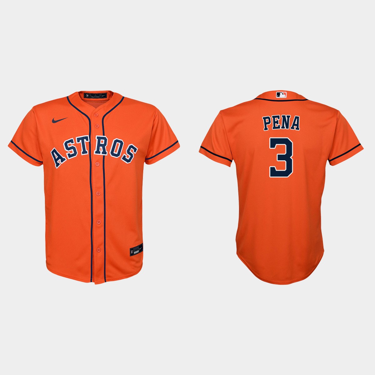 Youth Houston Astros Jeremy Pena Orange Alternate Jersey