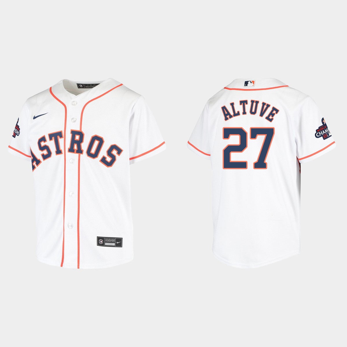 Youth Houston Astros Jose Altuve White World Series Champions Jersey