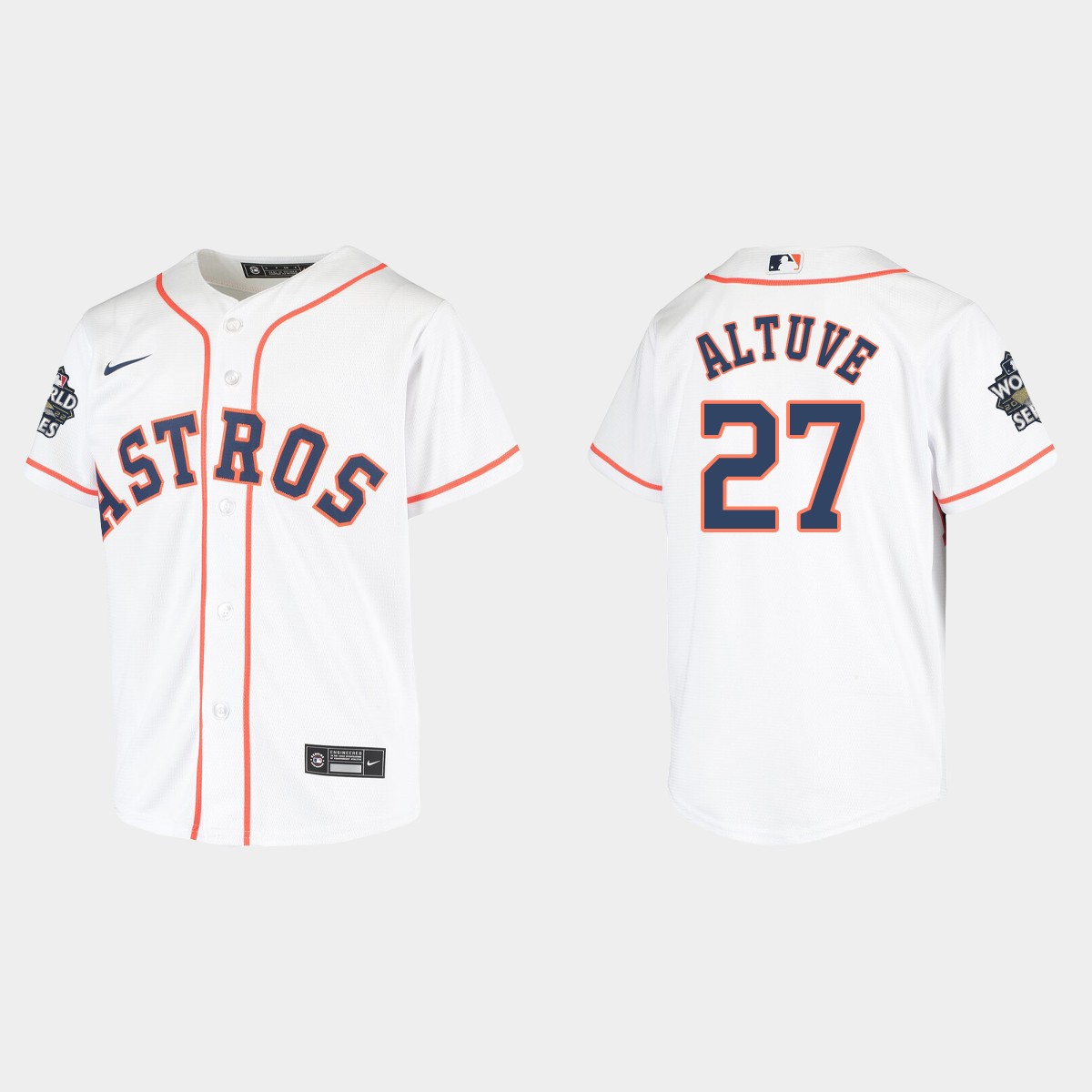 Youth Houston Astros Jose Altuve White World Series Jersey