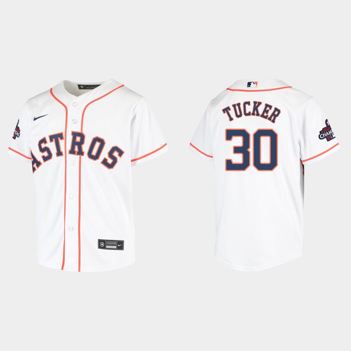 Youth Houston Astros Kyle Tucker White World Series Champions Jersey