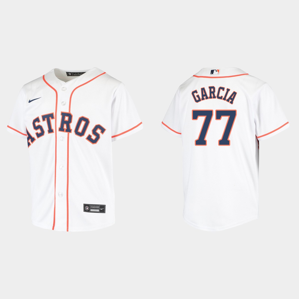 Youth Houston Astros Luis Garcia White Home Jersey