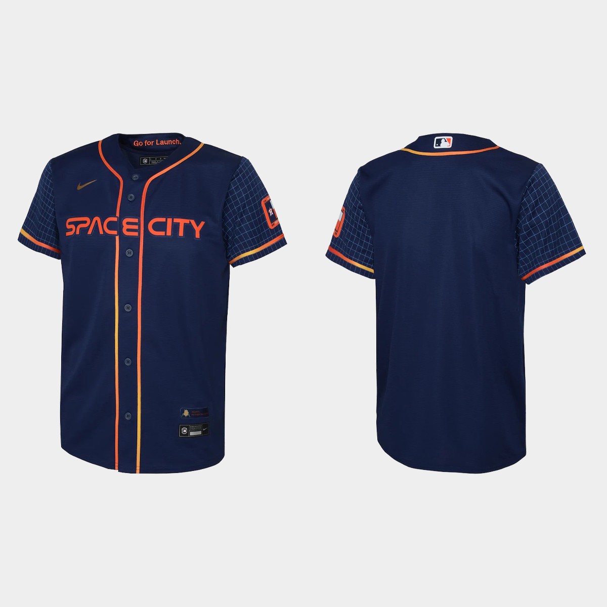 Youth Houston Astros Navy City Connect Jersey