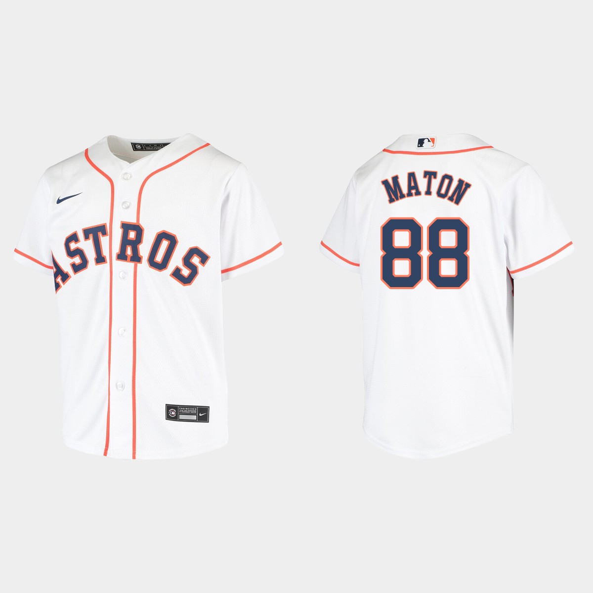 Youth Houston Astros Phil Maton White Home Jersey