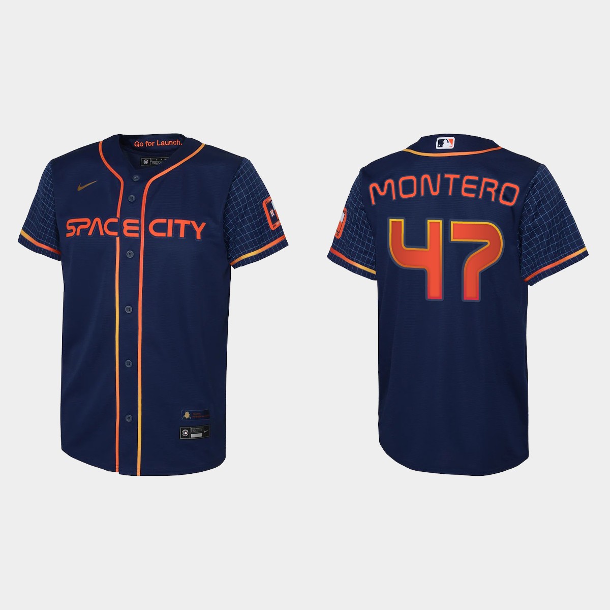 Youth Houston Astros Rafael Montero Navy City Connect Jersey