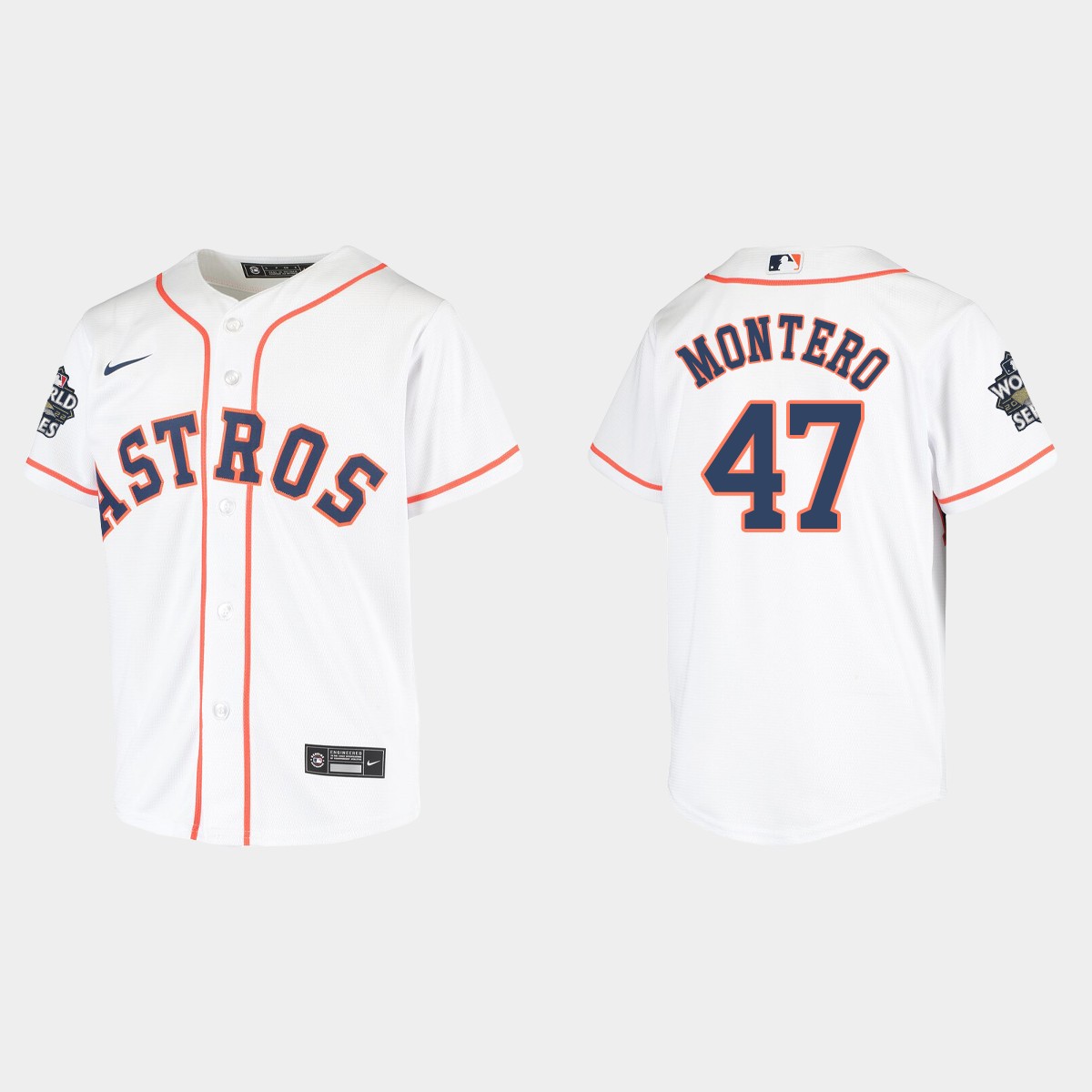 Youth Houston Astros Rafael Montero White World Series Jersey