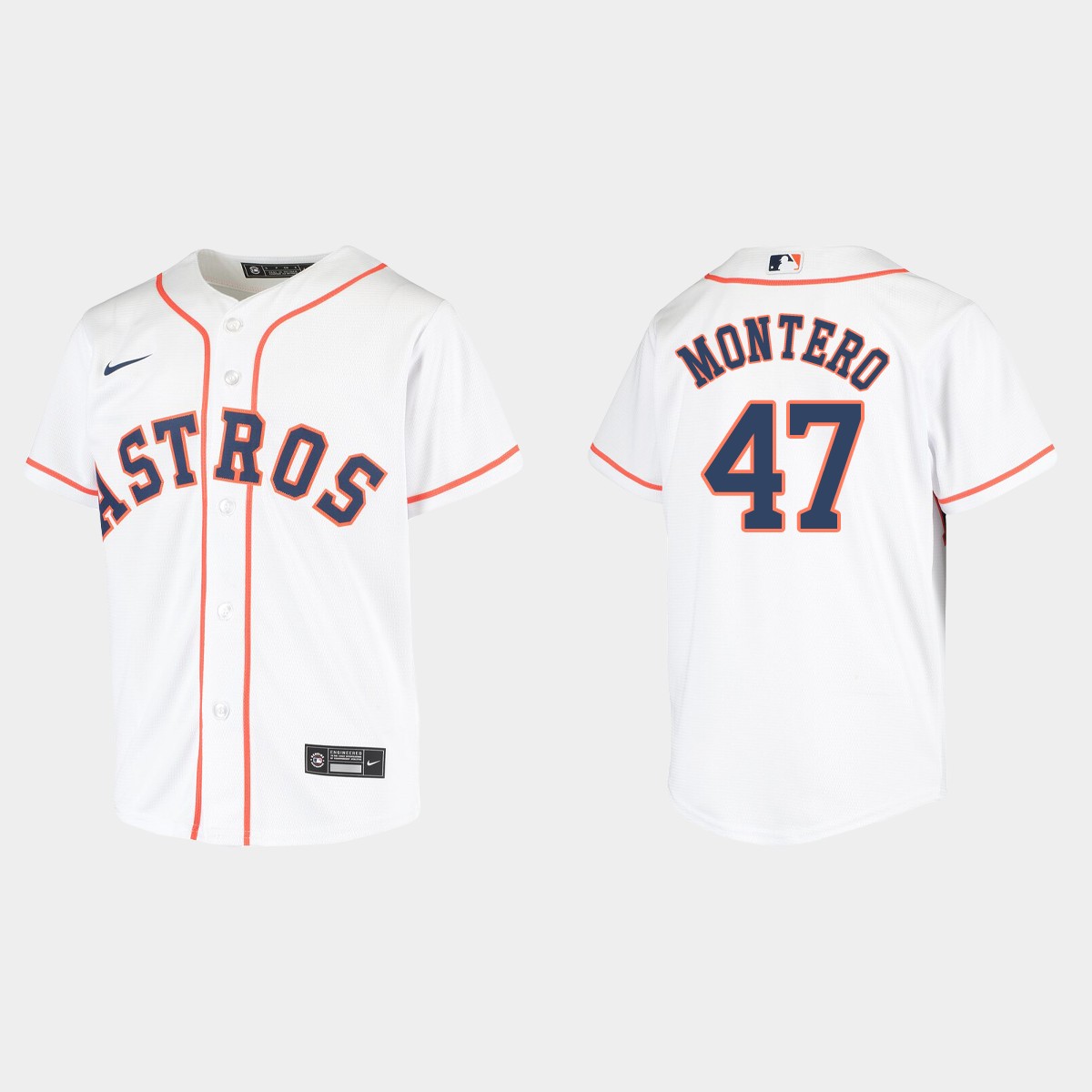 Youth Houston Astros Rafael Montero White Home Jersey