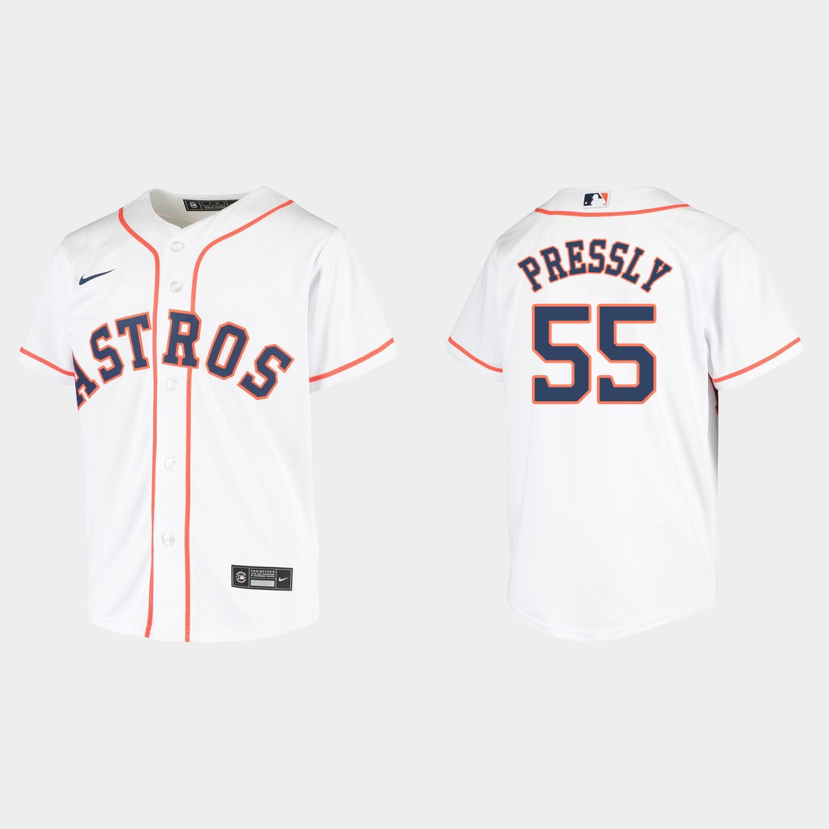 Youth Houston Astros Ryan Pressly White Home Jersey