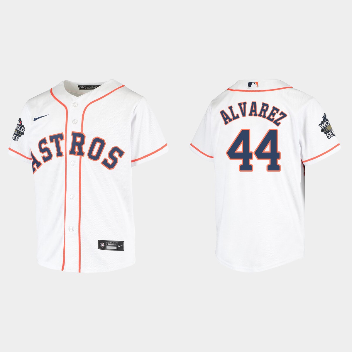 Youth Houston Astros Yordan Alvarez White World Series Jersey