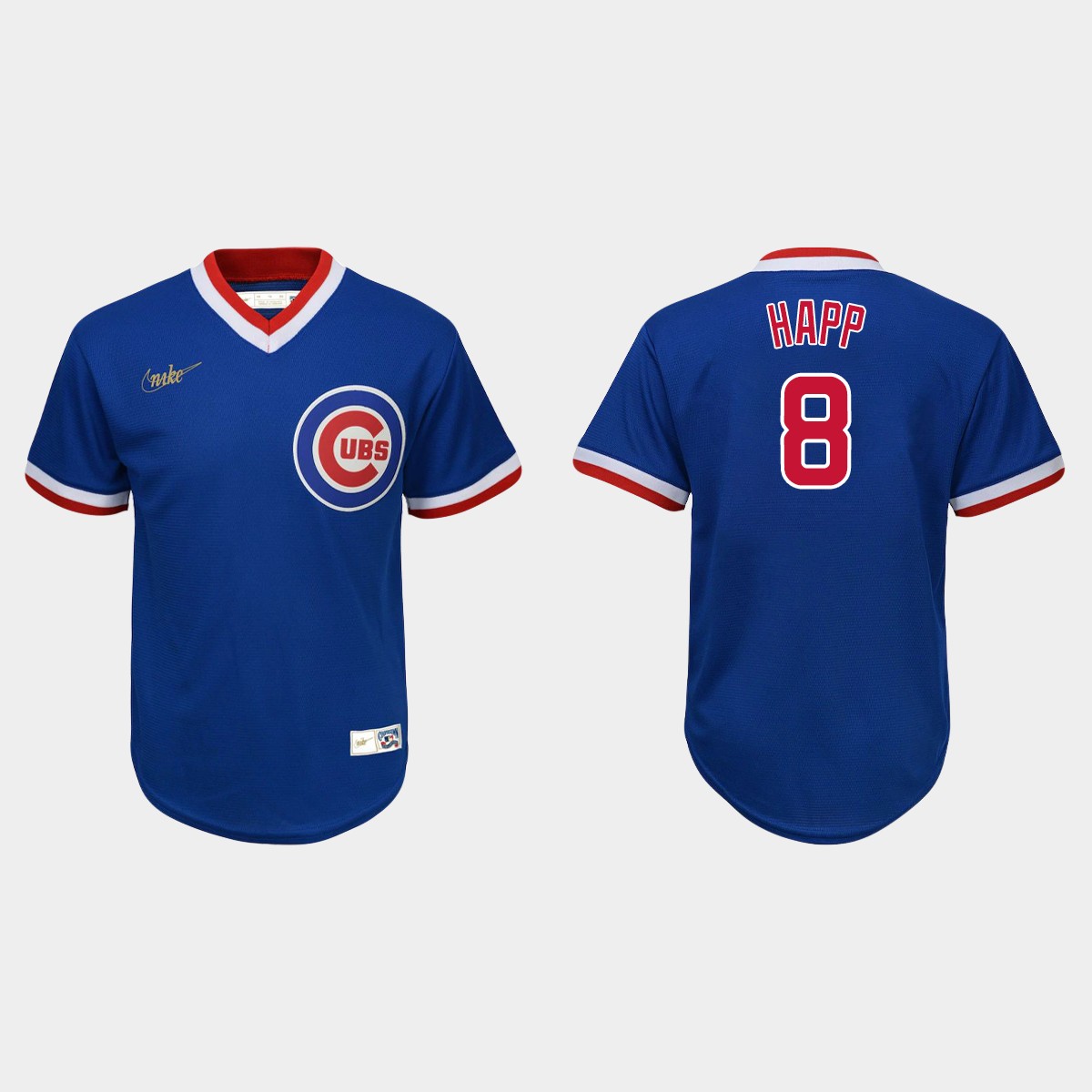 Youth Ian Happ #8 Chicago Cubs Road Cooperstown Collection Jersey - Royal