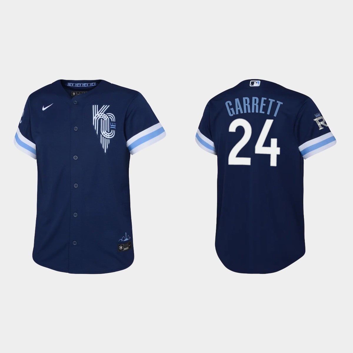 Youth Kansas City Royals Amir Garrett Navy City Connect Jersey