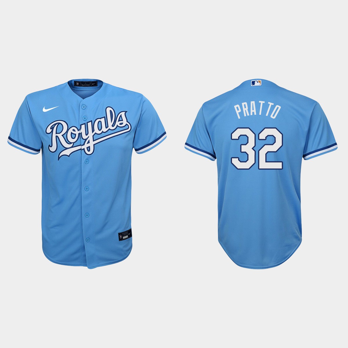 Youth Kansas City Royals Nick Pratto Light Blue Jersey