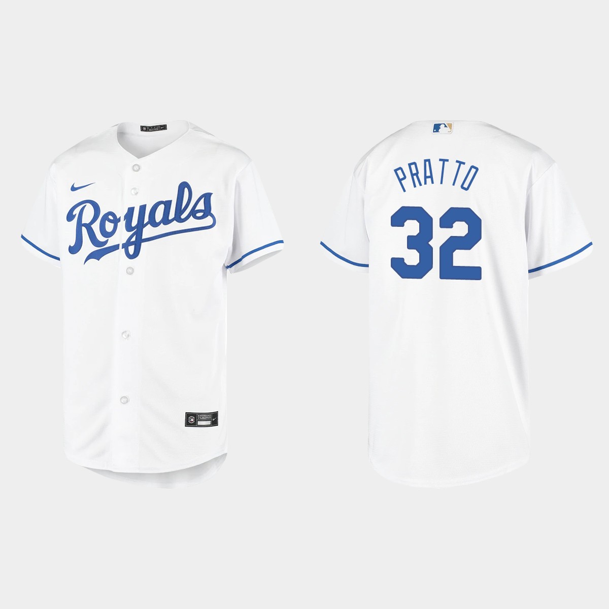 Youth Kansas City Royals Nick Pratto White Home Jersey