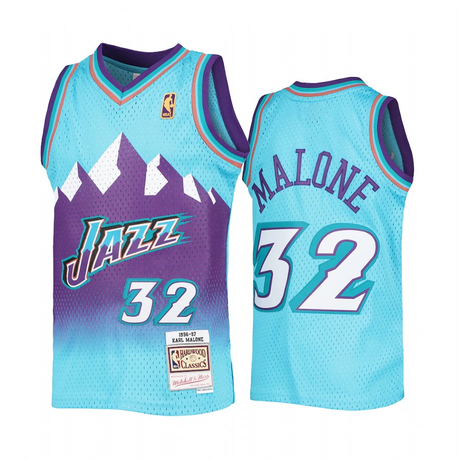 Youth Karl Malone Utah Jazz Blue Reload Jersey Throwback